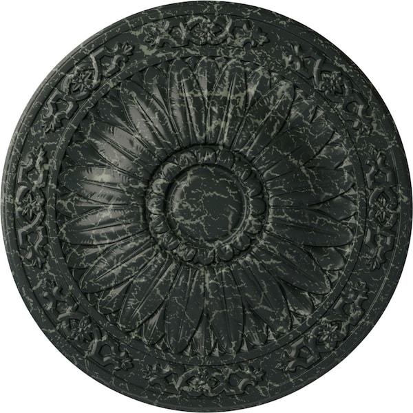 Ekena Millwork Lunel Ceiling Medallion (Fits Canopies up to 3 3/4"), 20 1/4"OD x 1 1/2"P, Painted Turtle Crackle CM20LUPTC - main